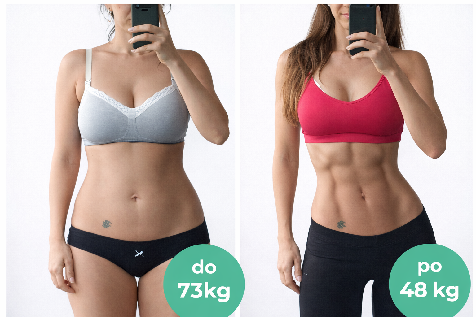 Katarzyna przed i po